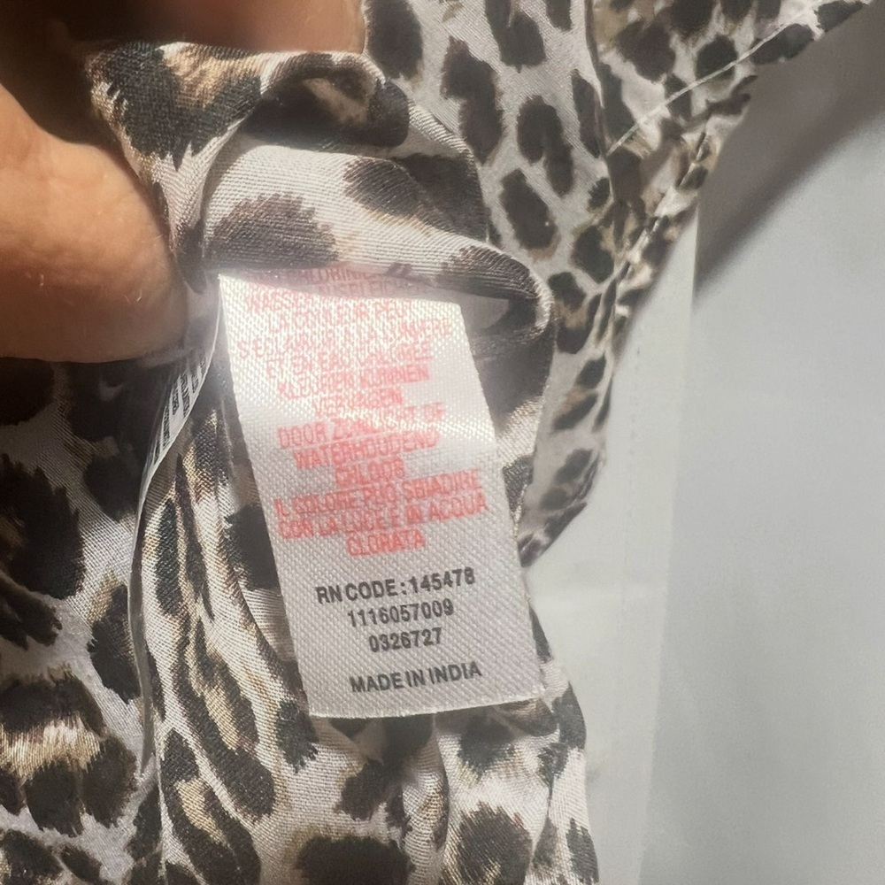Primark Leopard Print Beach Cover-Up Tunic Resort Swim Size L - Picture 6 of 6